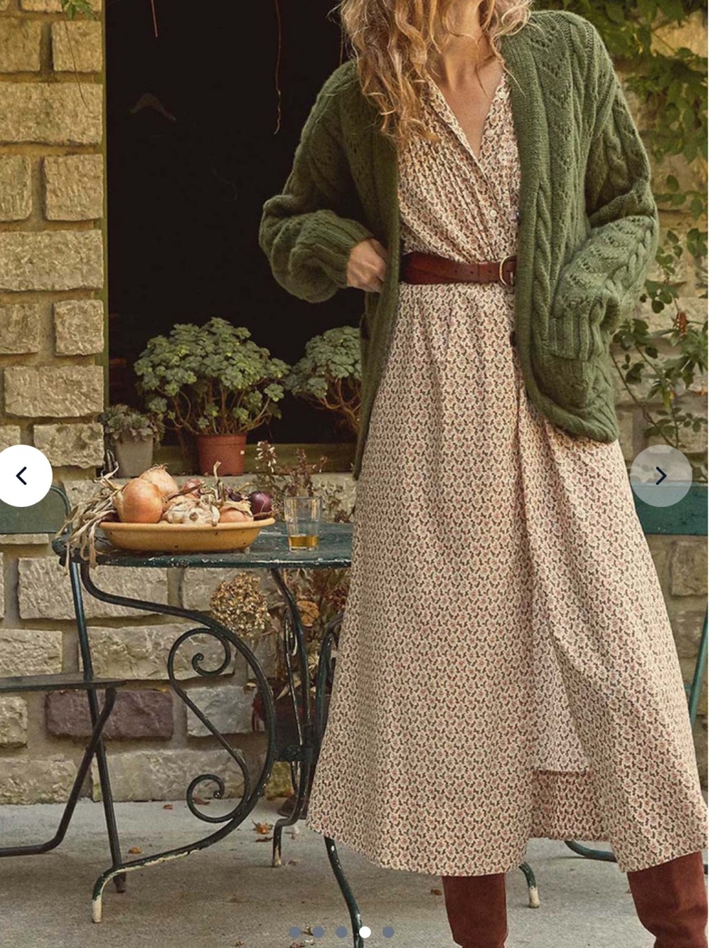 Doen Hadley Dress in Cream Winter Ditsy - Picture 5 of 11